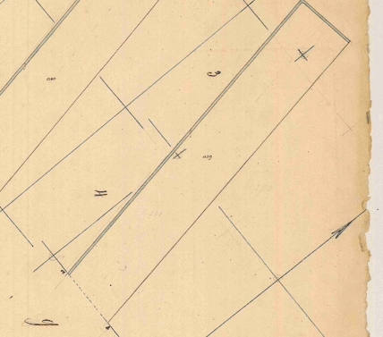 Perceel K1239 / K231 in juni 1882. Oostwijk 3 Dedemsvaart