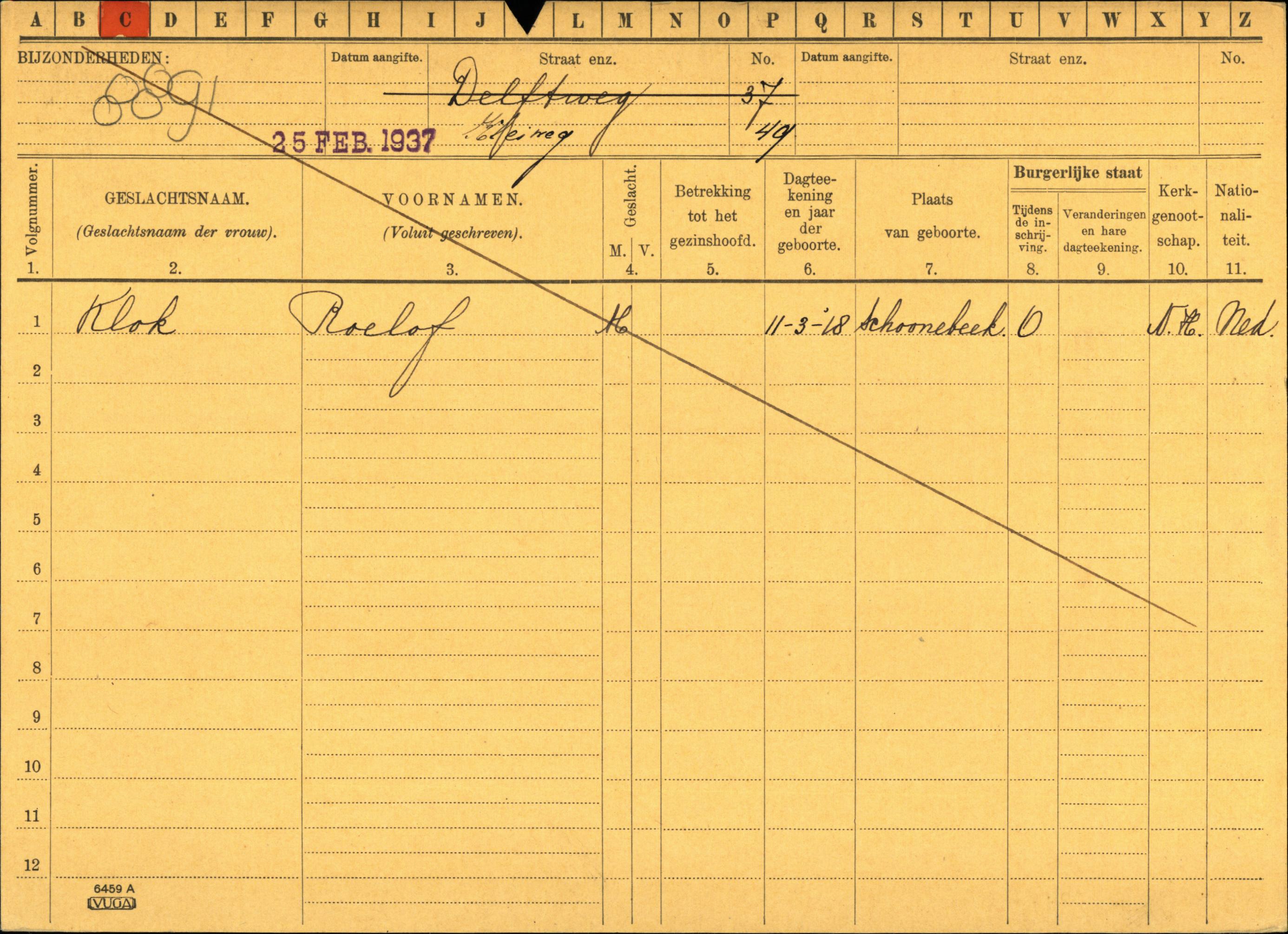 Gezinskaart Rijswijk – Roelof Klok